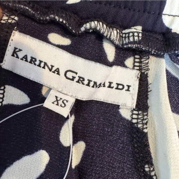Karina Grimaldi Lotus Maxi Dress in Navy Palm Print Size XS - Picture 6 of 11